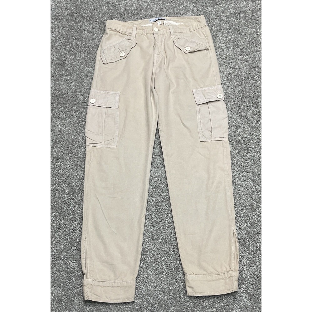 Etienne Marcel Pants Cargo Beige 28X27 Trousers EM31025 Straight‎ USA made EUC